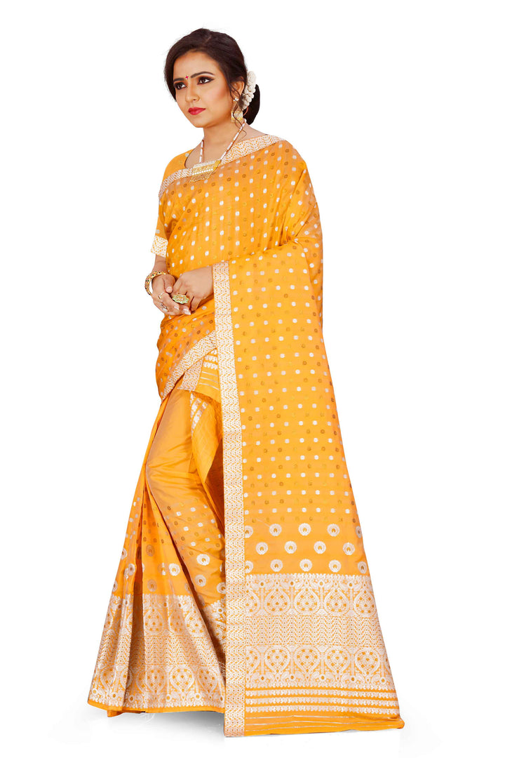 Gold-Silver Jari Mix Set Mekhela Sador