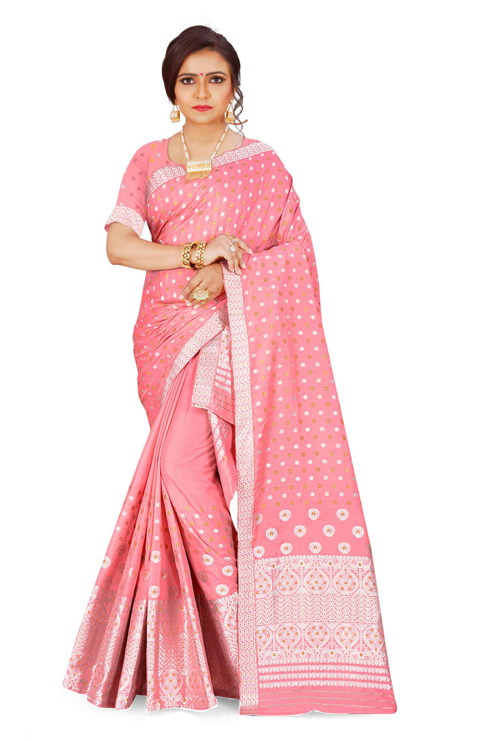 Gold-Silver Jari Mix Set Mekhela Sador