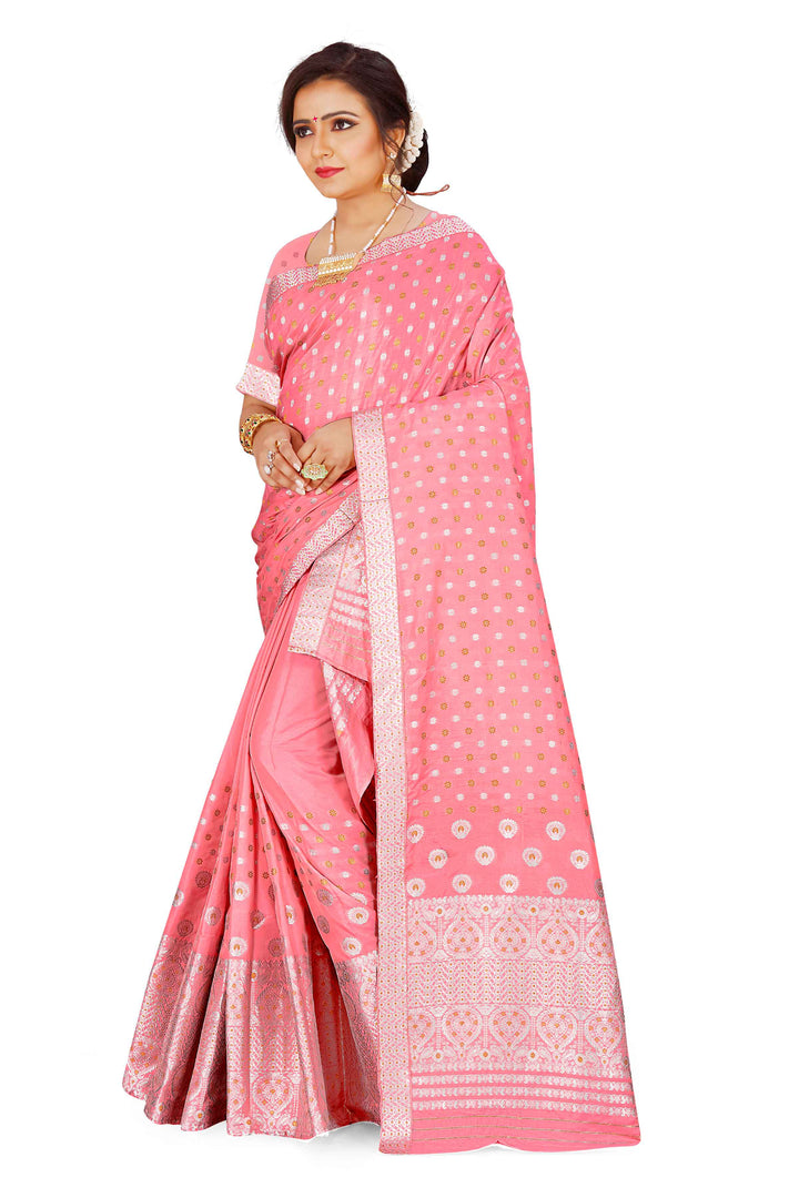 Gold-Silver Jari Mix Set Mekhela Sador
