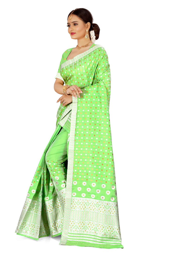 Gold-Silver Jari Mix Set Mekhela Sador