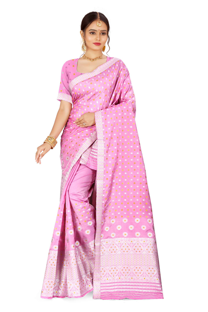 Gold-Silver Jari Mix Set Mekhela Sador