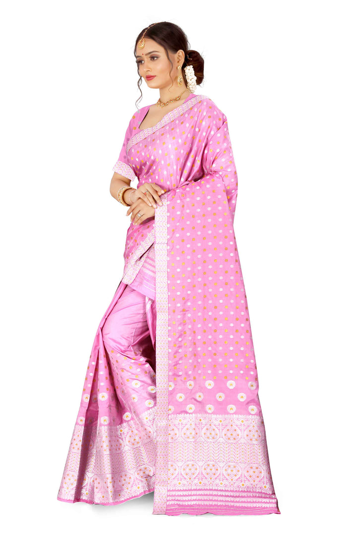 Gold-Silver Jari Mix Set Mekhela Sador