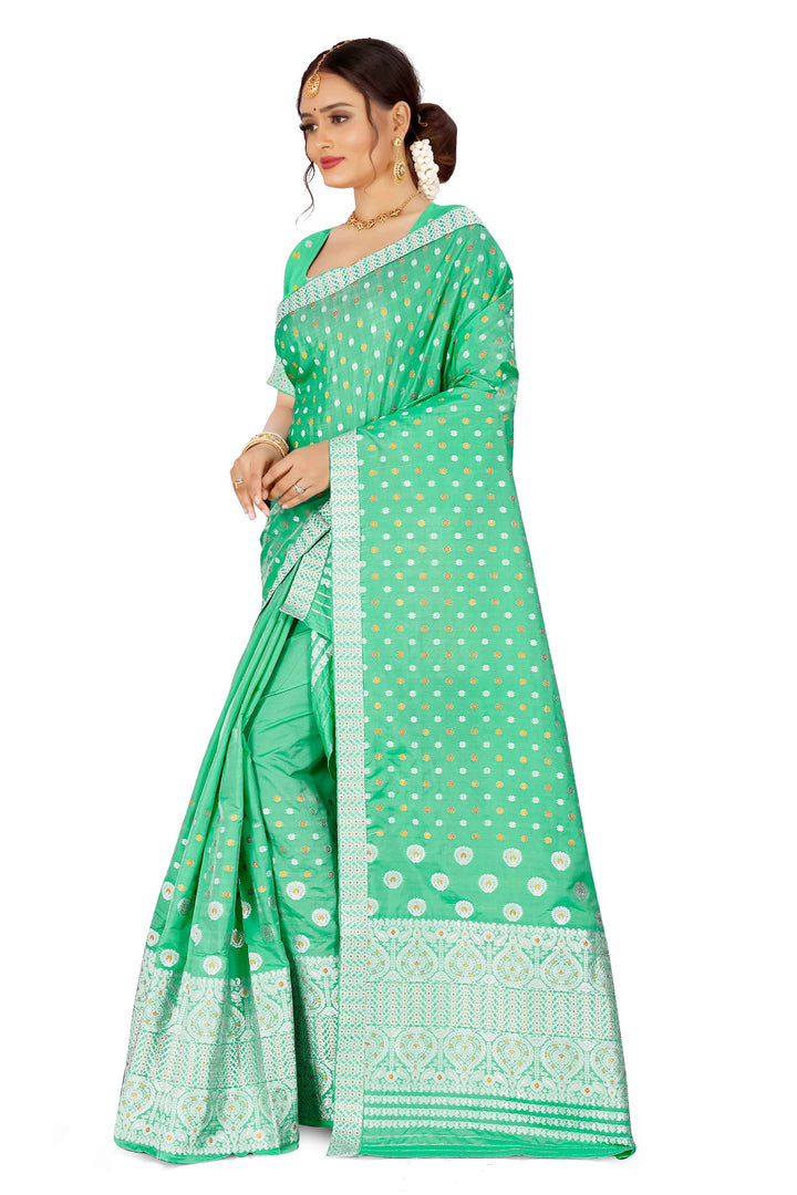 Gold-Silver Jari Mix Set Mekhela Sador