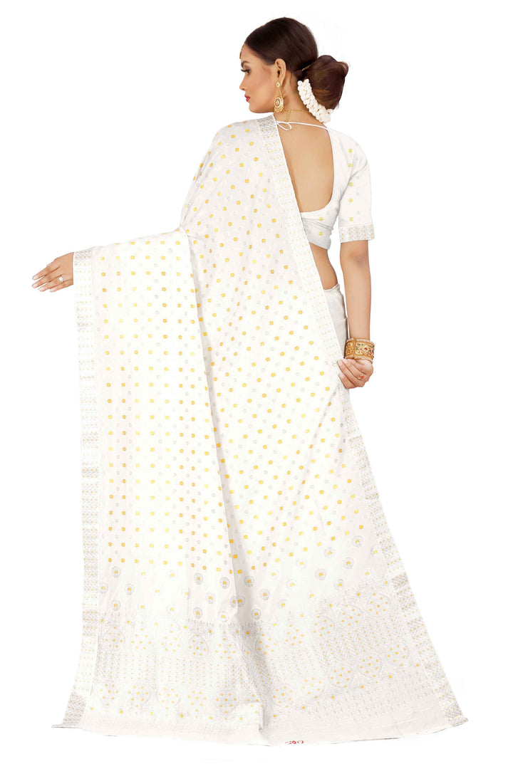 Gold-Silver Jari Mix Set Mekhela Sador