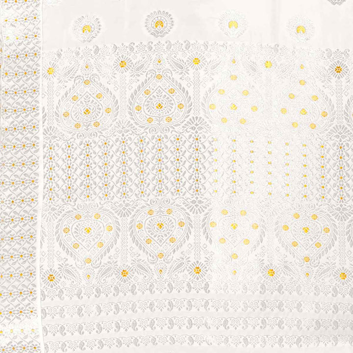 Gold-Silver Jari Mix Set Mekhela Sador