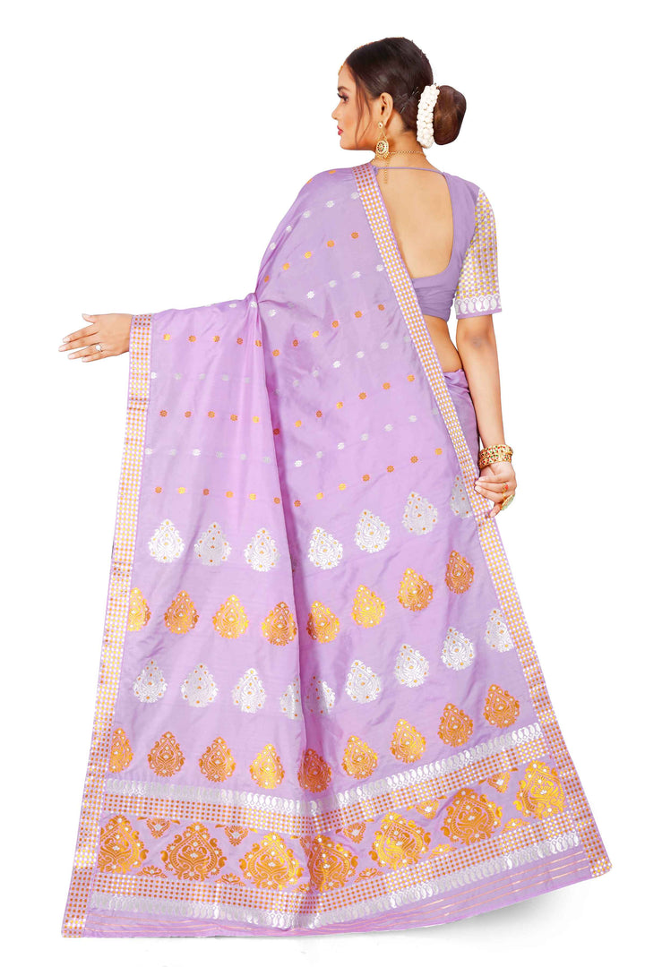 Gold-Silver Jari Mix Set Mekhela Sador