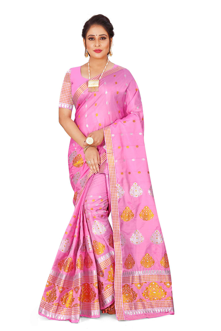Gold-Silver Jari Mix Set Mekhela Sador