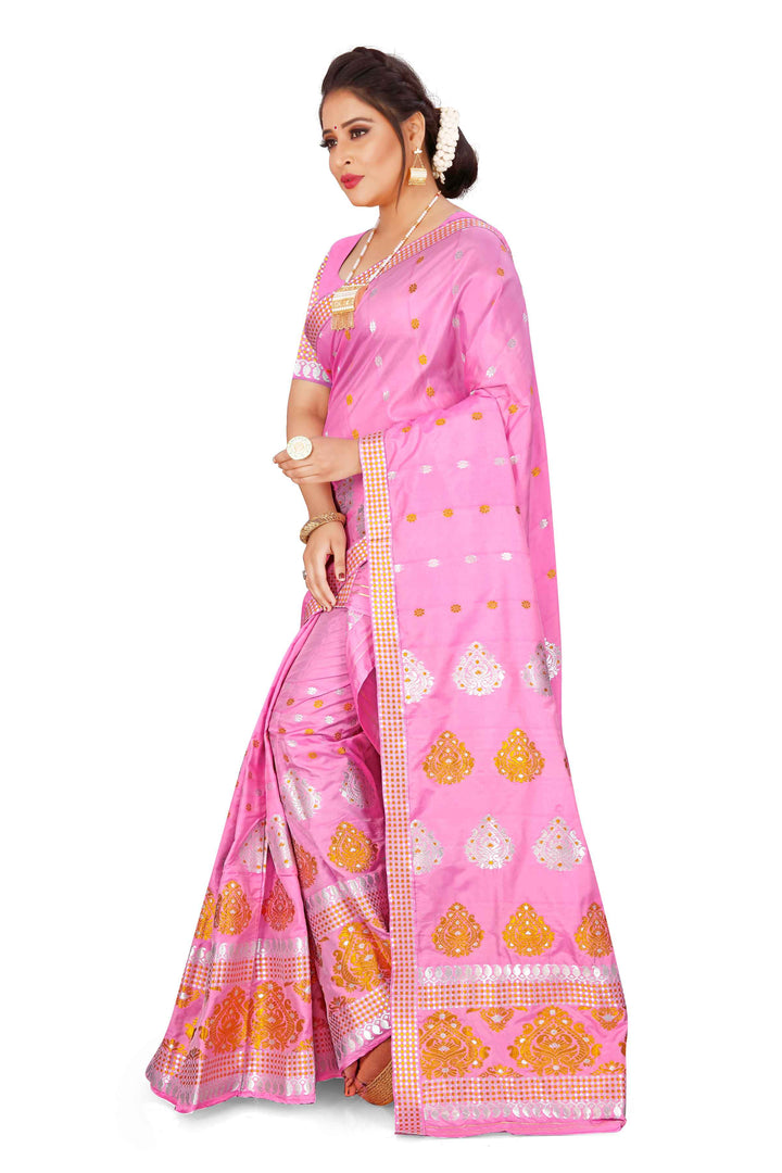Gold-Silver Jari Mix Set Mekhela Sador