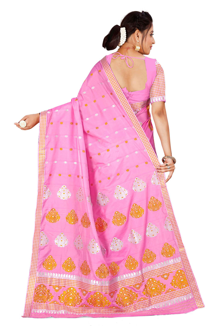 Gold-Silver Jari Mix Set Mekhela Sador
