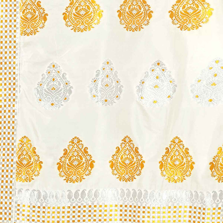 Gold-Silver Jari Mix Set Mekhela Sador