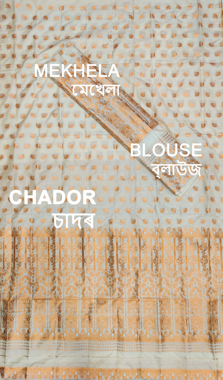 Colouring Jari Mix Set Mekhela Sador
