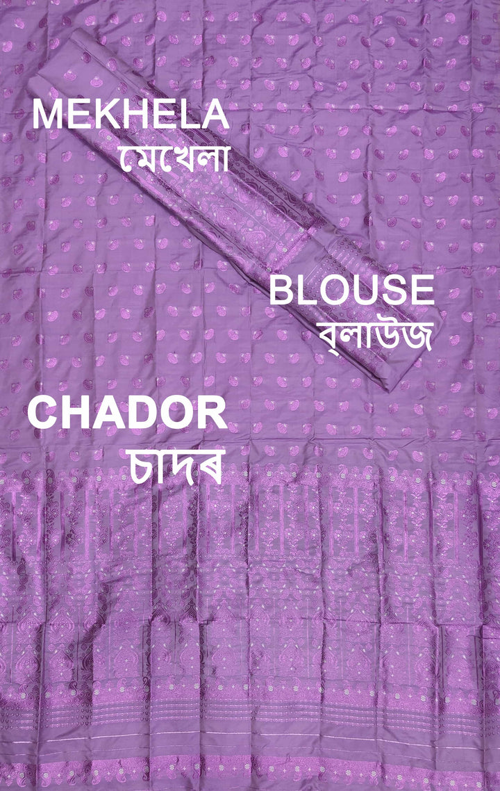 Colouring Jari Mix Set Mekhela Sador