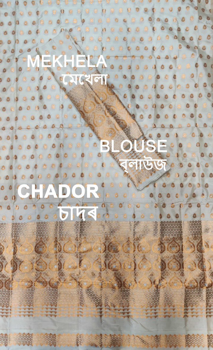 Colouring Jari Mix Set Mekhela Sador