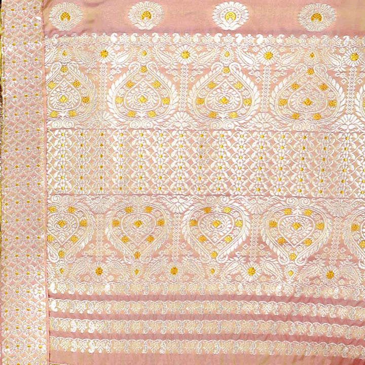 Gold-Silver Jari Mix Set Mekhela Sador