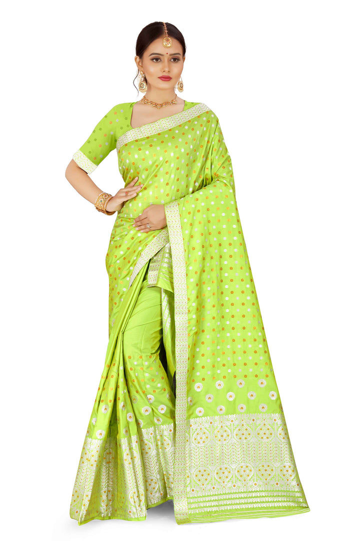 Gold-Silver Jari Mix Set Mekhela Sador