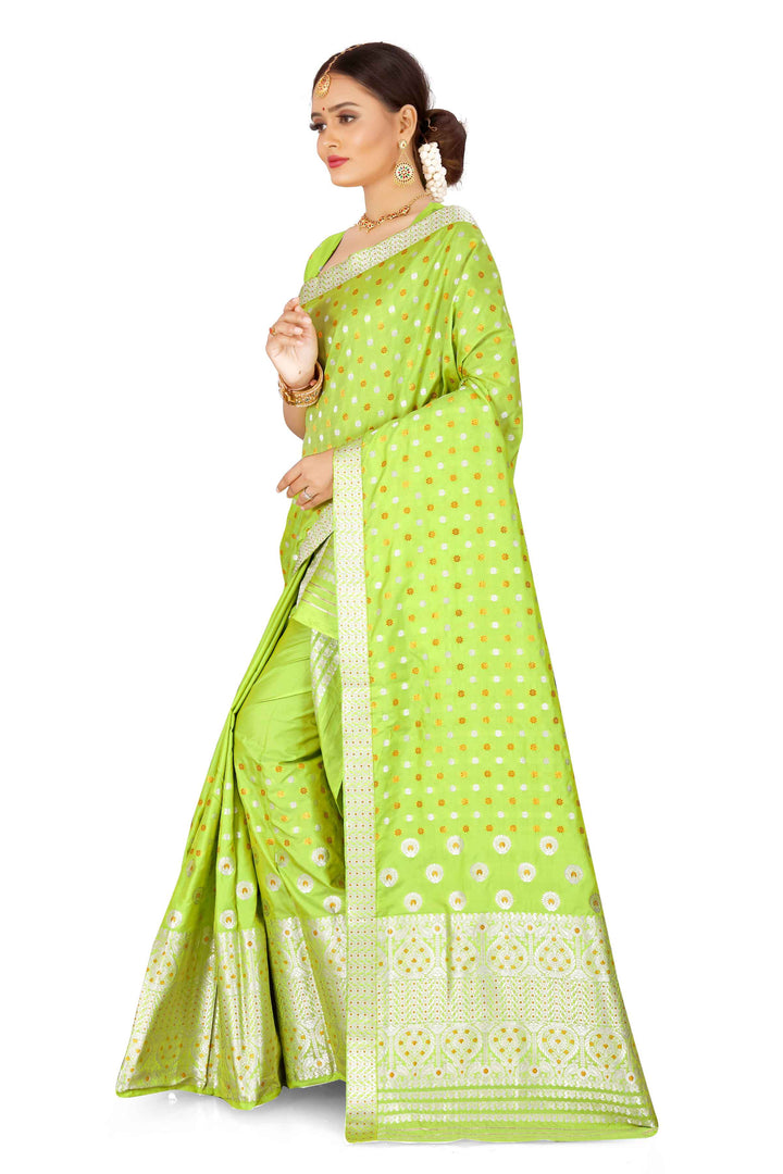 Gold-Silver Jari Mix Set Mekhela Sador