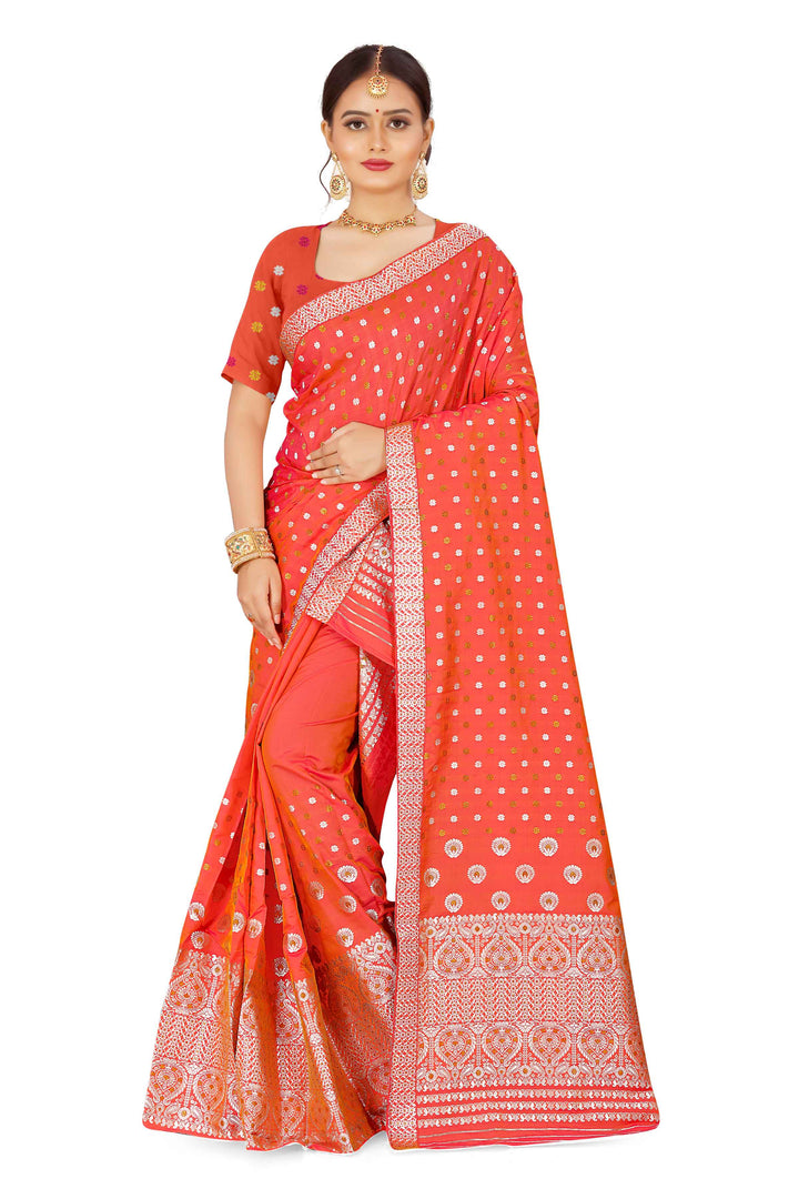 Gold-Silver Jari Mix Set Mekhela Sador