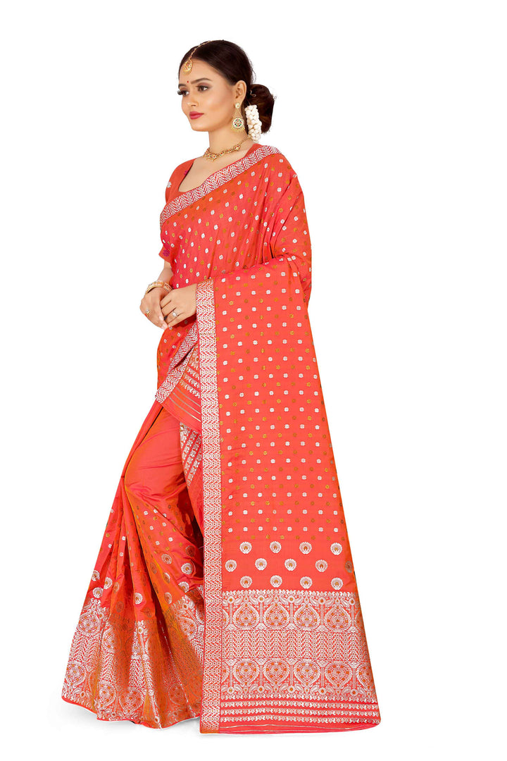 Gold-Silver Jari Mix Set Mekhela Sador