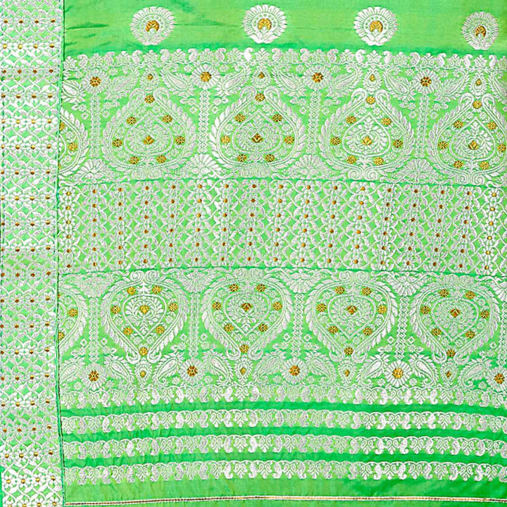 Gold-Silver Jari Mix Set Mekhela Sador