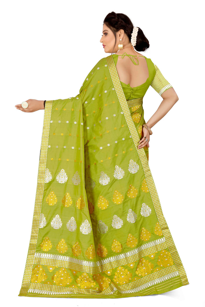 Gold-Silver Jari Mix Set Mekhela Sador