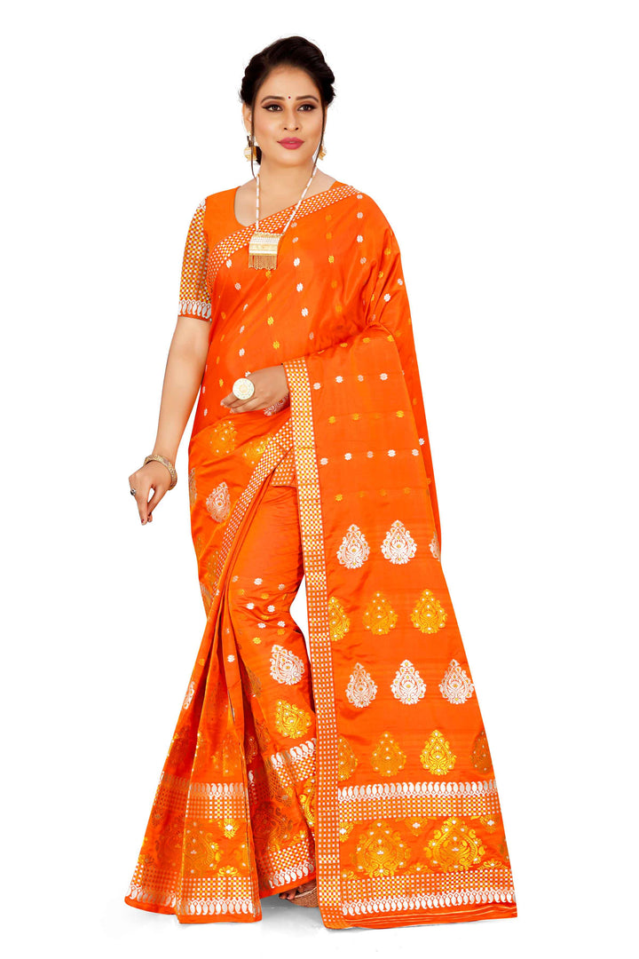 Gold-Silver Jari Mix Set Mekhela Sador