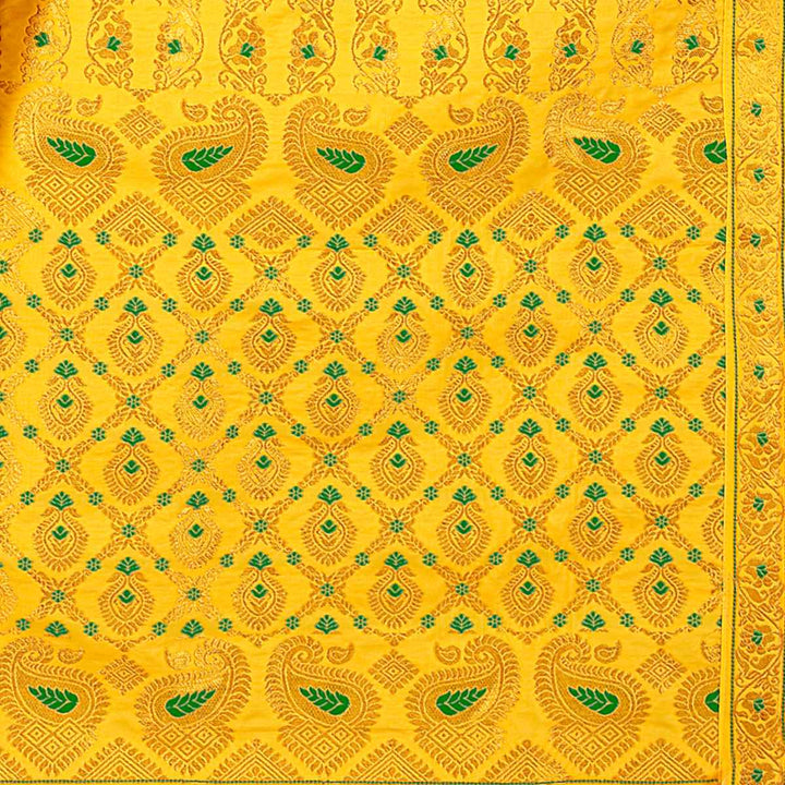 সোণ (Gold) গুনা মিক্স ছেট মেখলা চাদৰ 