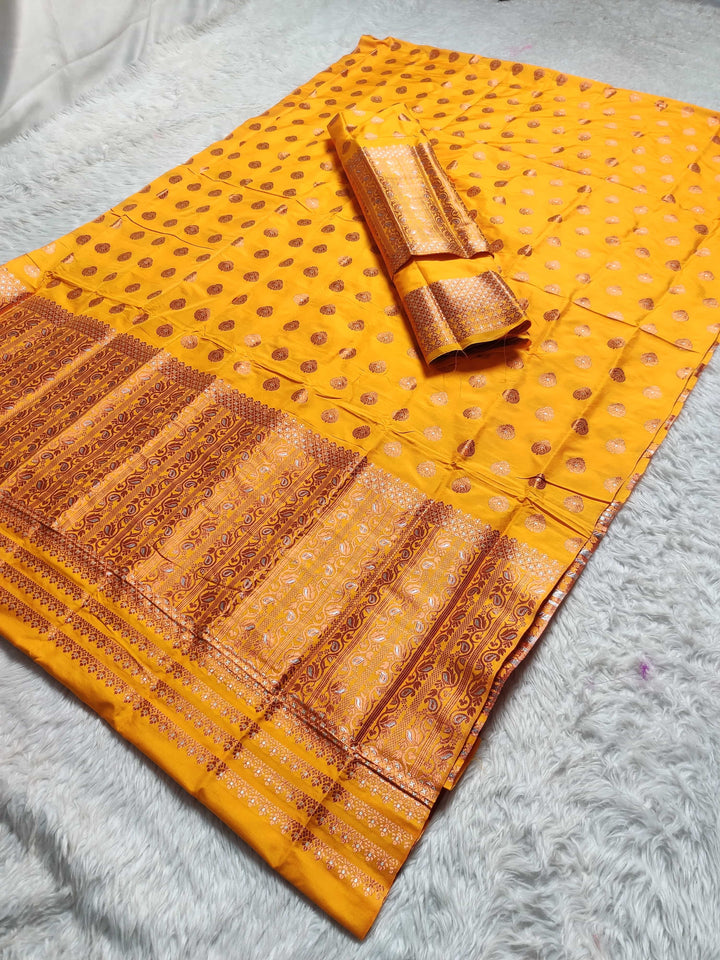 Copper Jari Mix Set Mekhela Sador