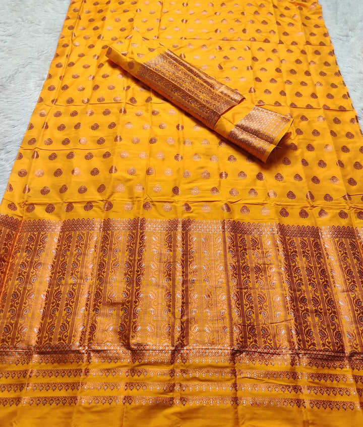 Copper Jari Mix Set Mekhela Sador