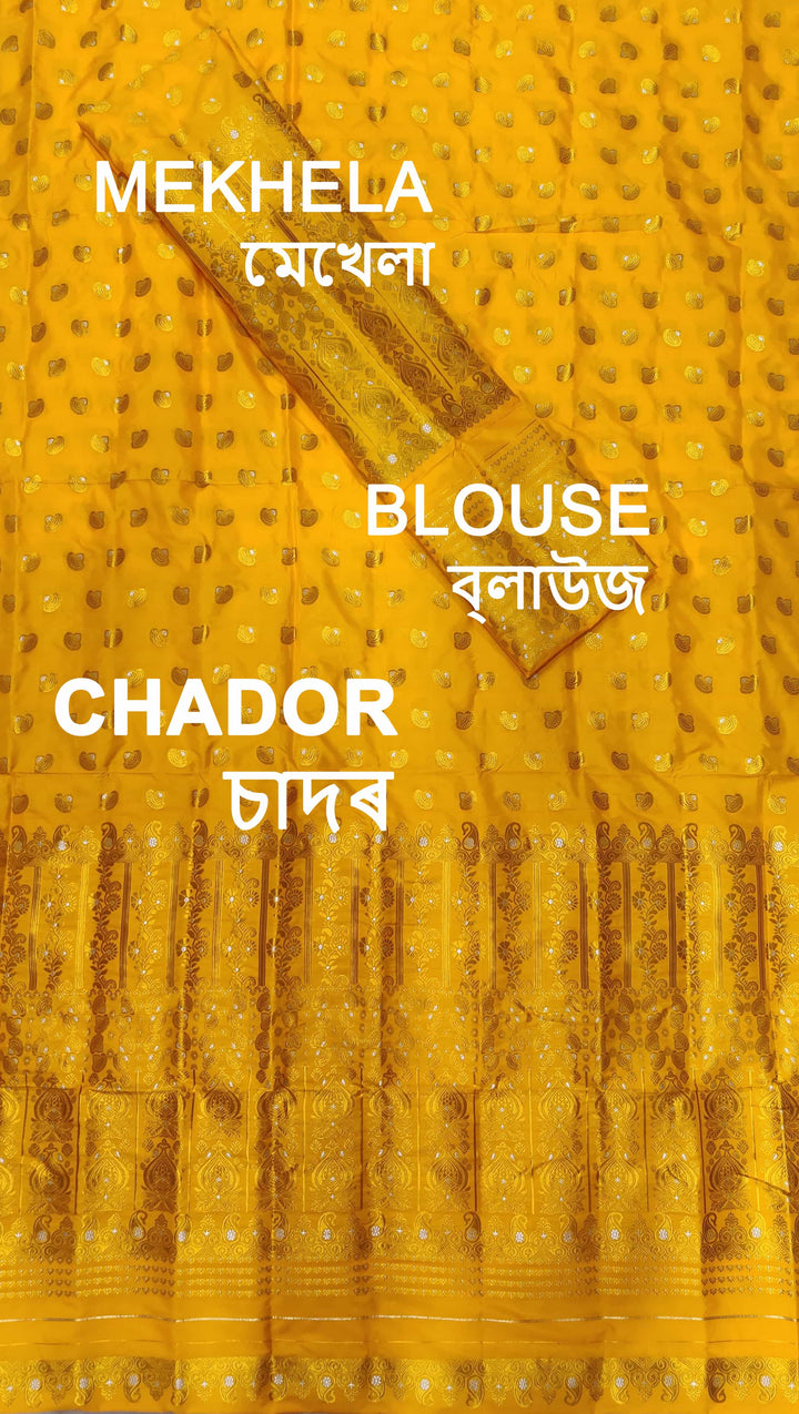 Colouring Jari Mix Set Mekhela Sador