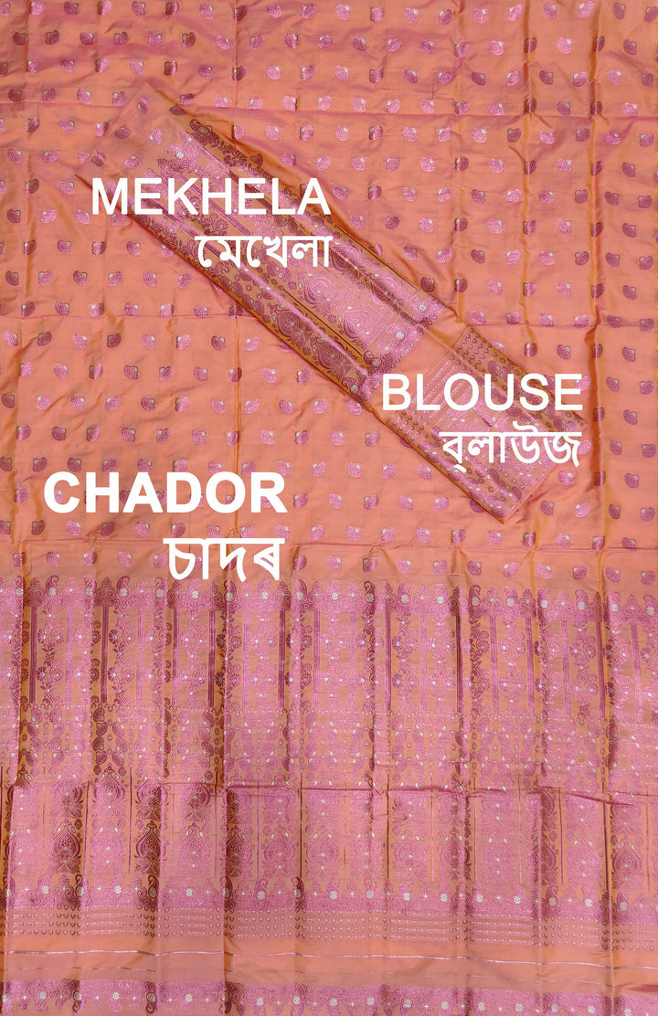 Colouring Jari Mix Set Mekhela Sador