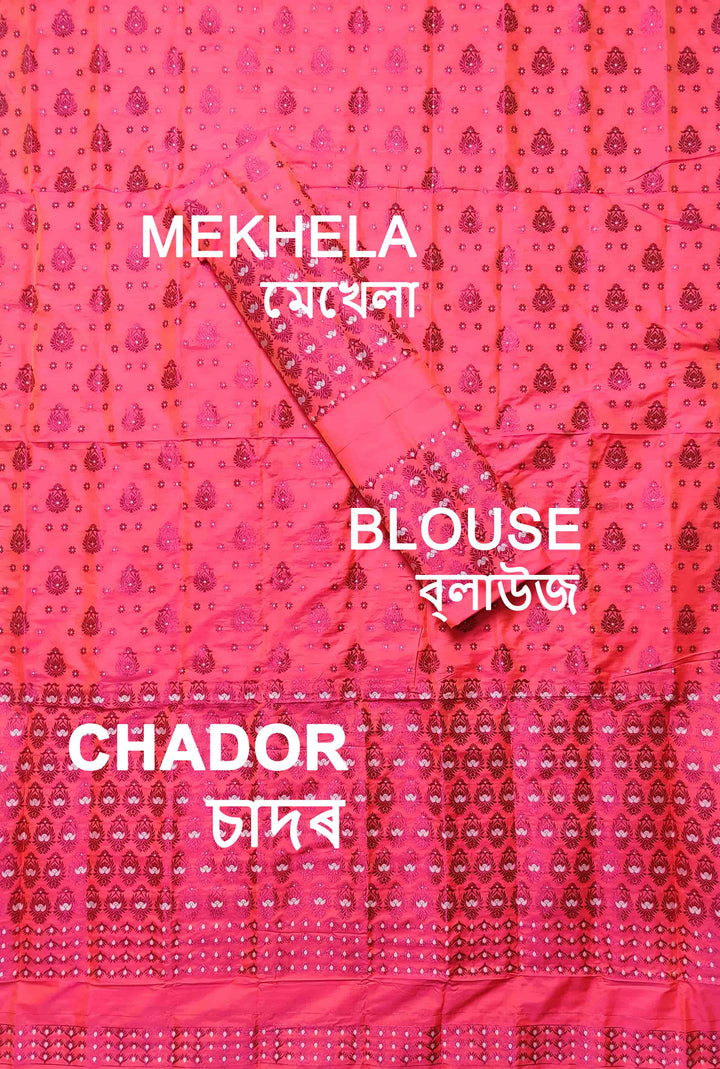 Colouring Jari Mix Set Mekhela Sador