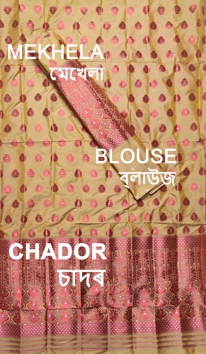 Colouring Jari Mix Set Mekhela Sador