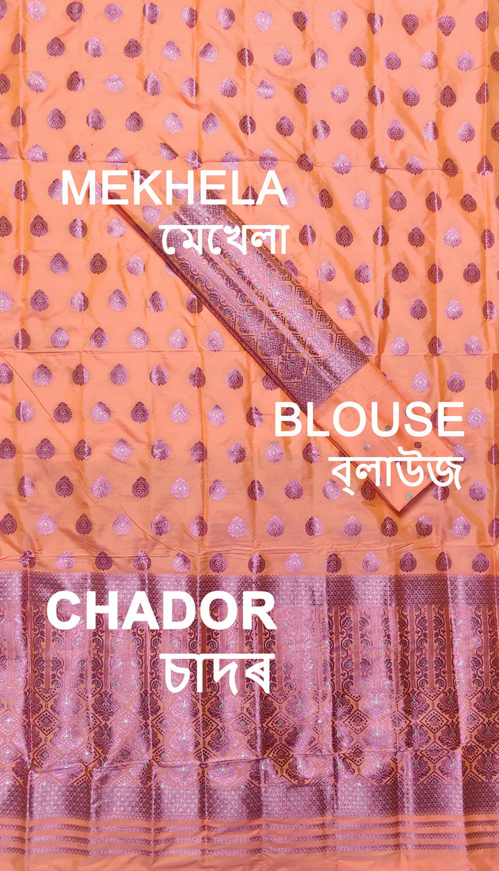 Colouring Jari Mix Set Mekhela Sador