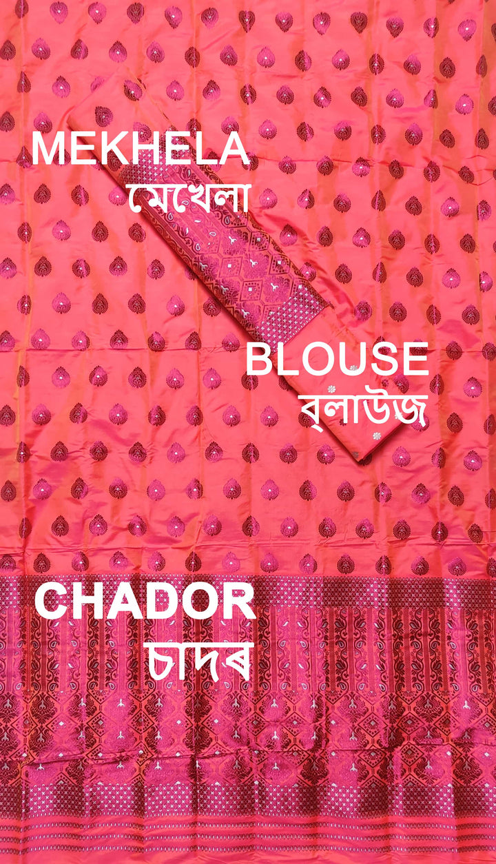 Colouring Jari Mix Set Mekhela Sador