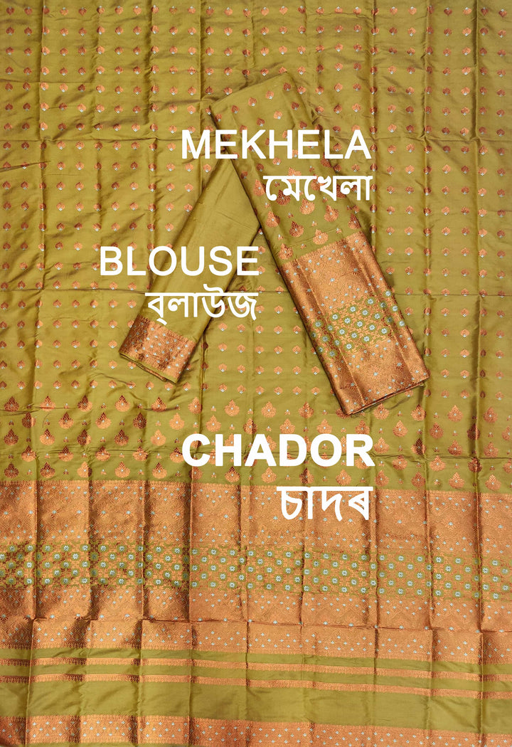 Colouring Jari Mix Set Mekhela Sador