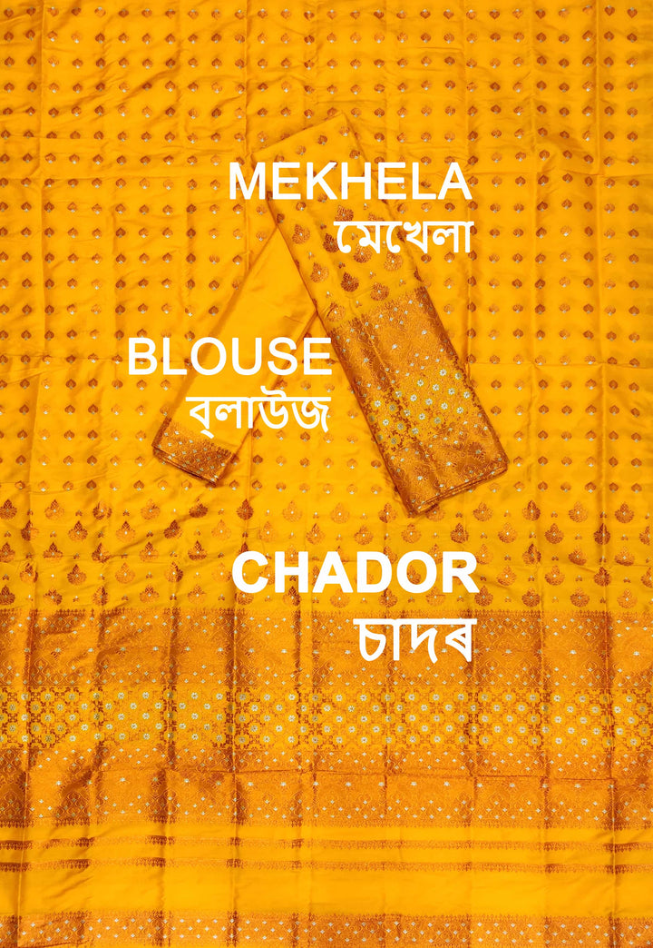 Colouring Jari Mix Set Mekhela Sador
