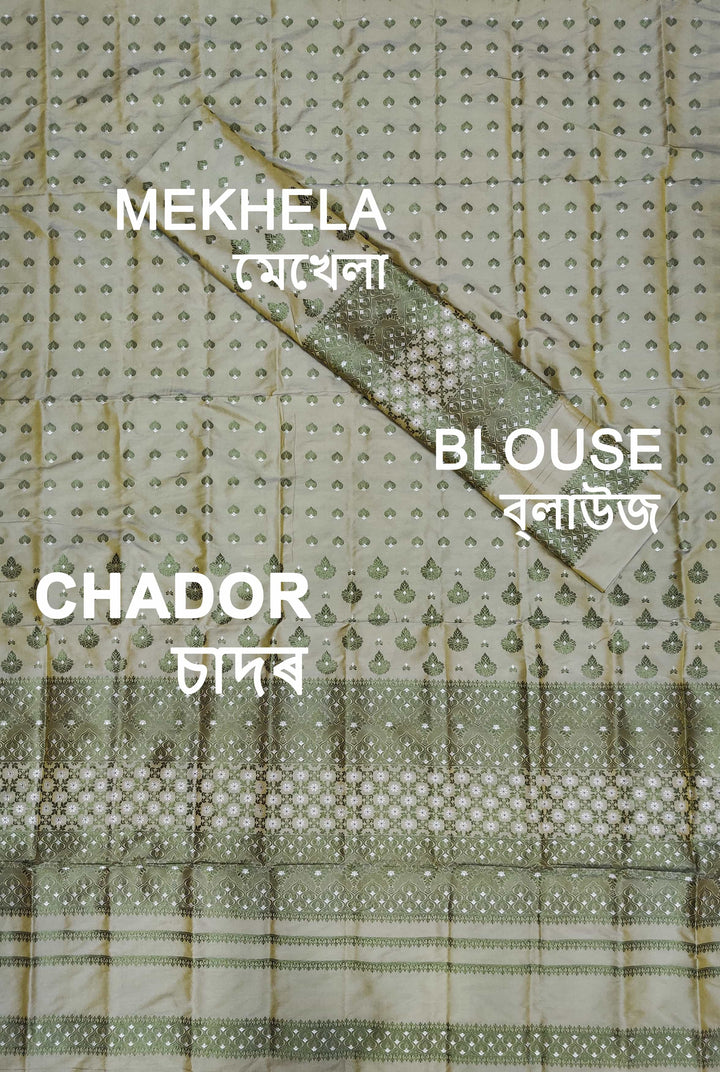 Colouring Jari Mix Set Mekhela Sador