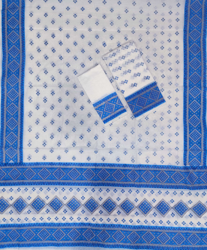 Printed Chanderi Cotton* Mekhela Sador