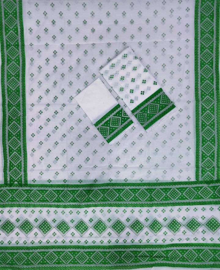 Printed Chanderi Cotton* Mekhela Sador