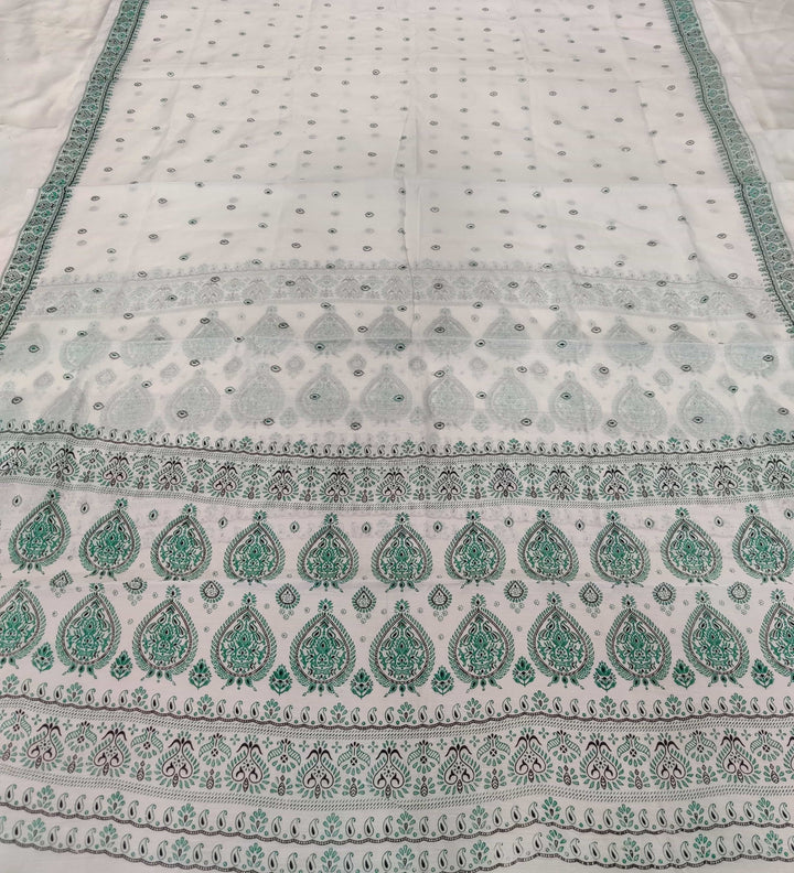 Printed Chanderi Cotton* Mekhela Sador