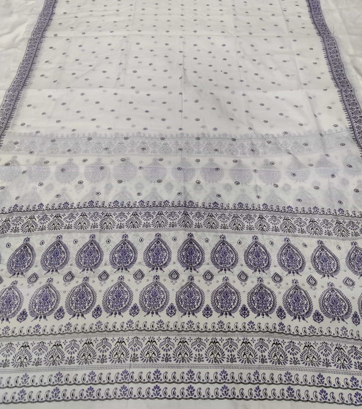 Printed Chanderi Cotton* Mekhela Sador