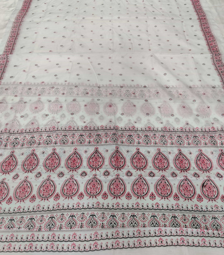 Printed Chanderi Cotton* Mekhela Sador