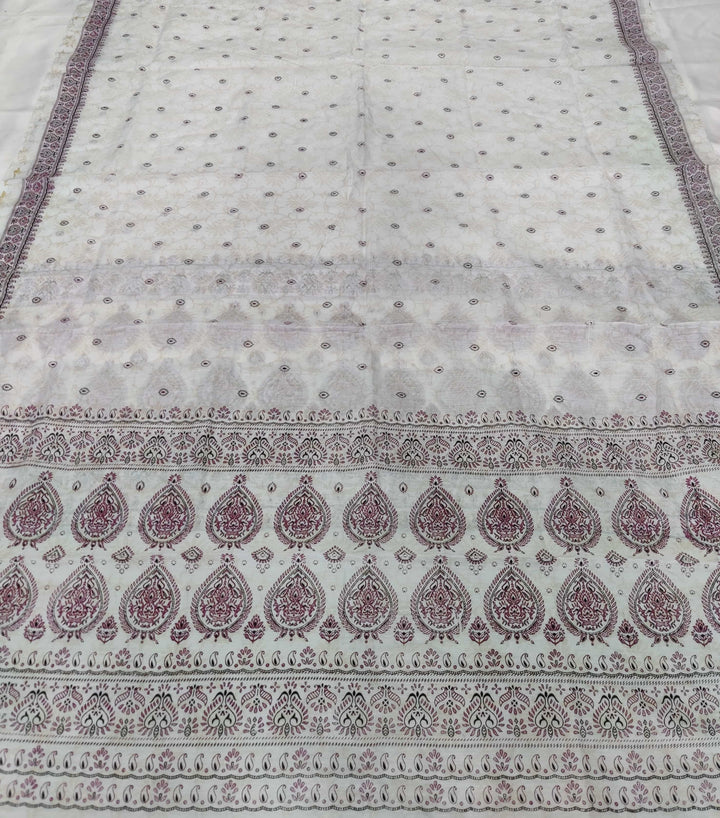 Printed Chanderi Cotton* Mekhela Sador - Braso Design