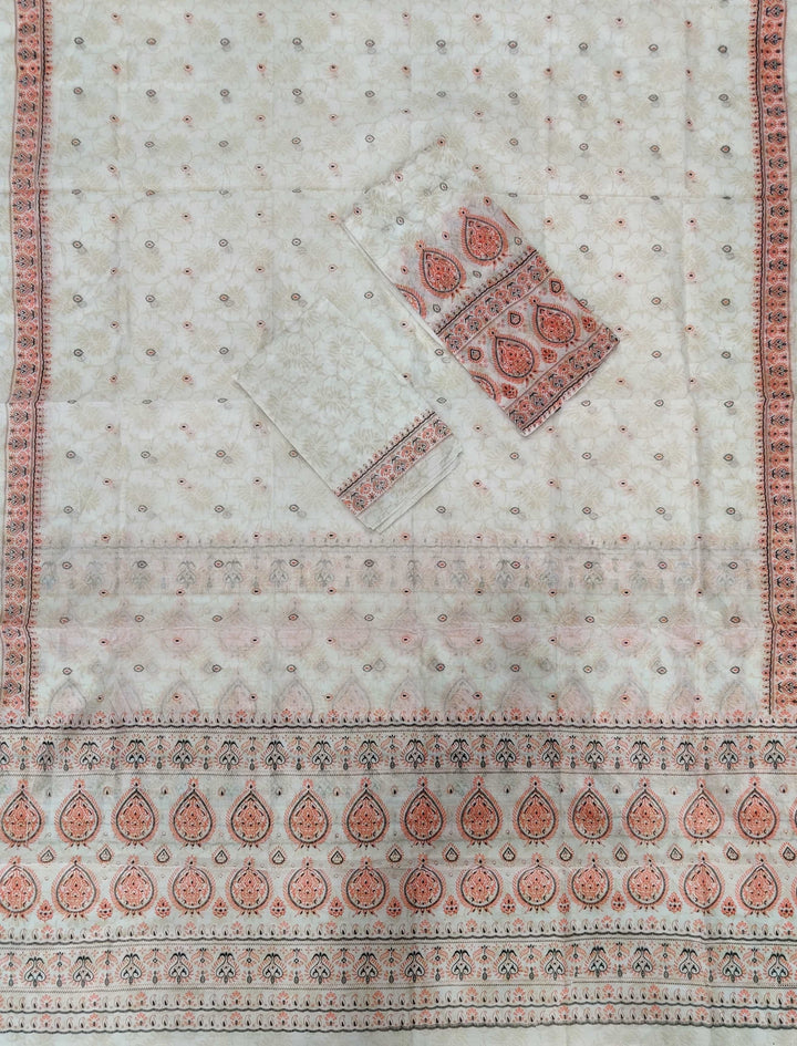 Printed Chanderi Cotton* Mekhela Sador - Braso Design