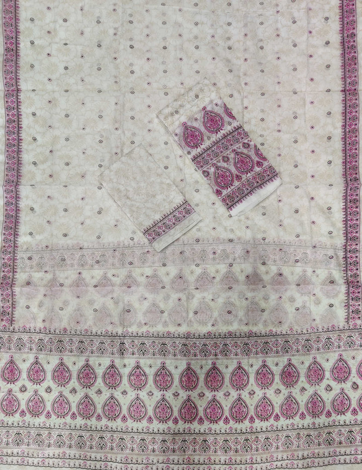 Printed Chanderi Cotton* Mekhela Sador - Braso Design