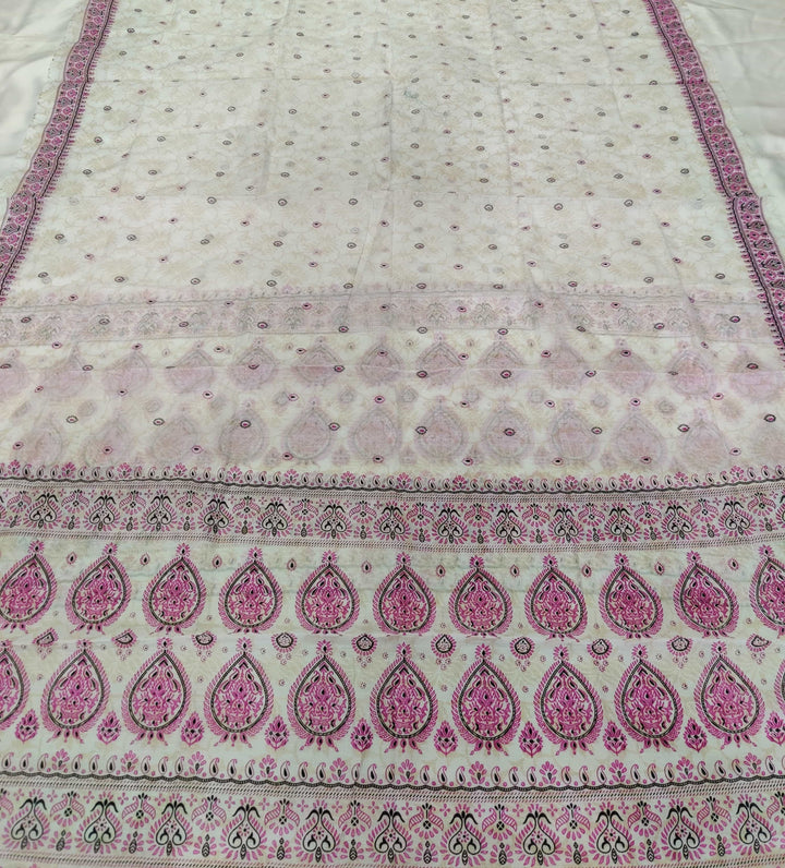 Printed Chanderi Cotton* Mekhela Sador - Braso Design