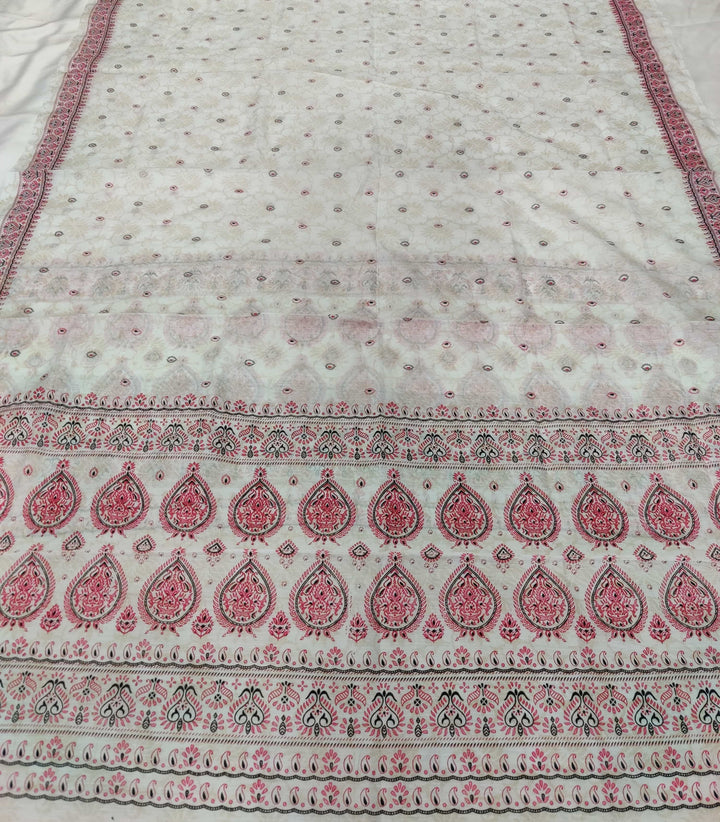 Printed Chanderi Cotton* Mekhela Sador - Braso Design