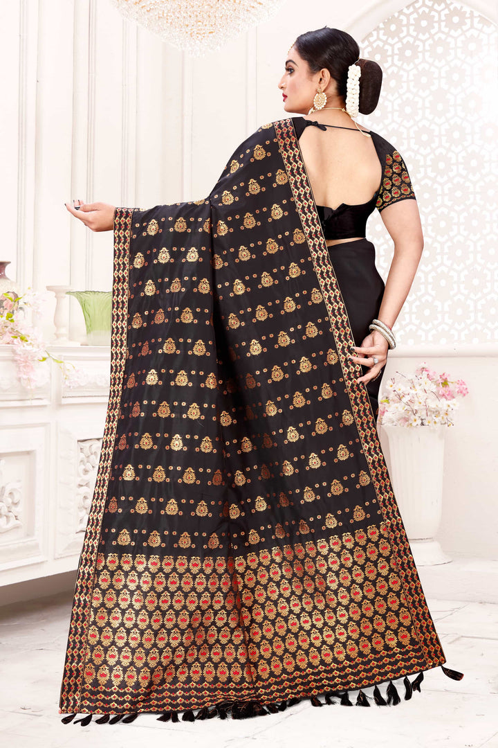 Soft Art-Silk Woven Assamese Saree