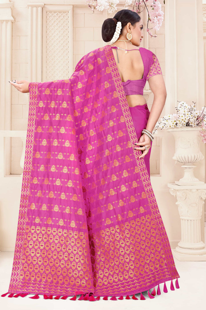 Soft Art-Silk Woven Assamese Saree