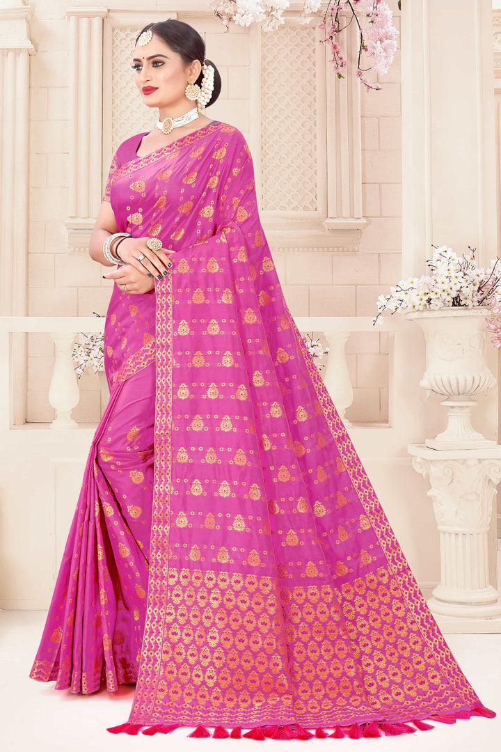 Soft Art-Silk Woven Assamese Saree